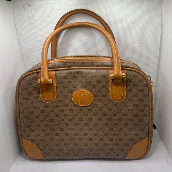 Gucci Vintage GG Monogram Satchel Bag - Picture 1 of 7